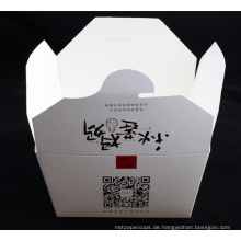 Kundenspezifischer Logo-weißer Pappnudel-Kasten mit Metallgriff